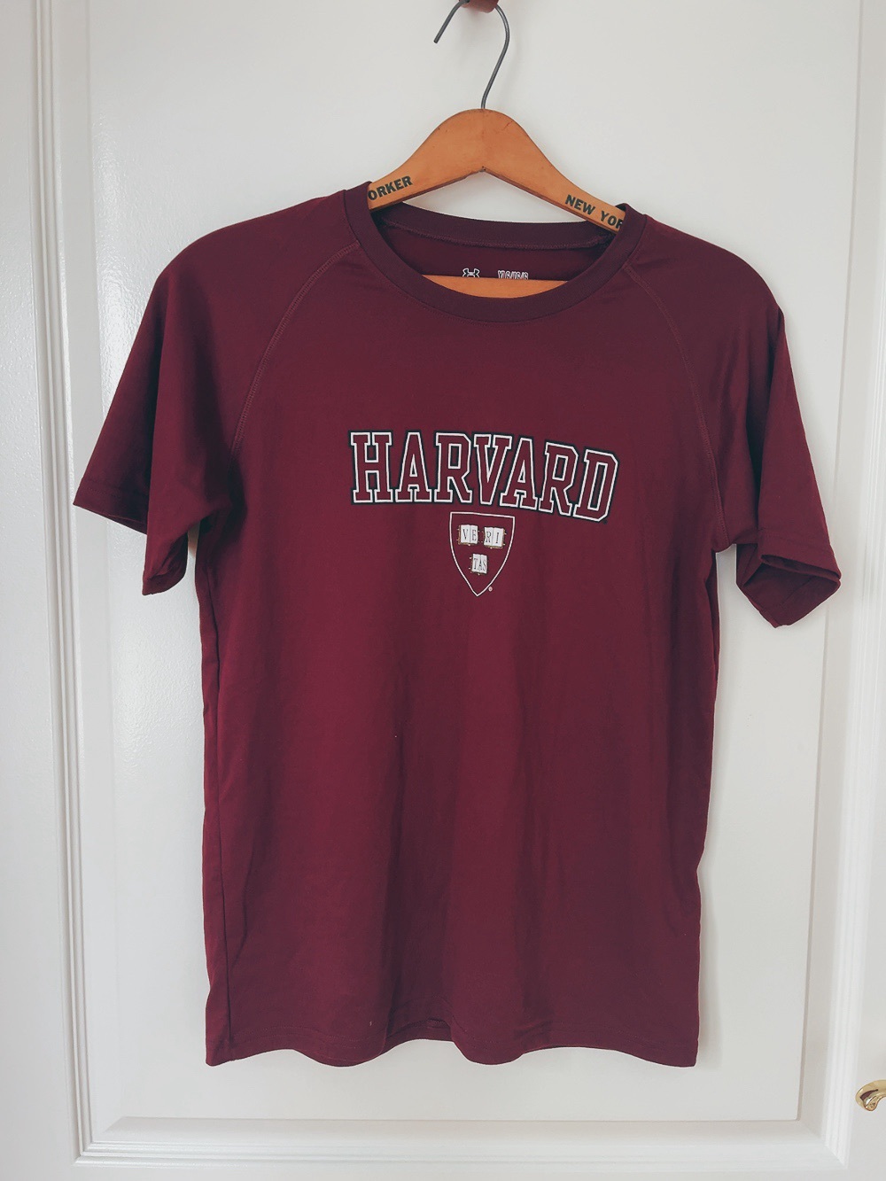 Under Armour Maroon Harvard Logo Tee with White Accent